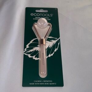 ecotools Rose Quartz Facial Roller with Rose Gold Accents